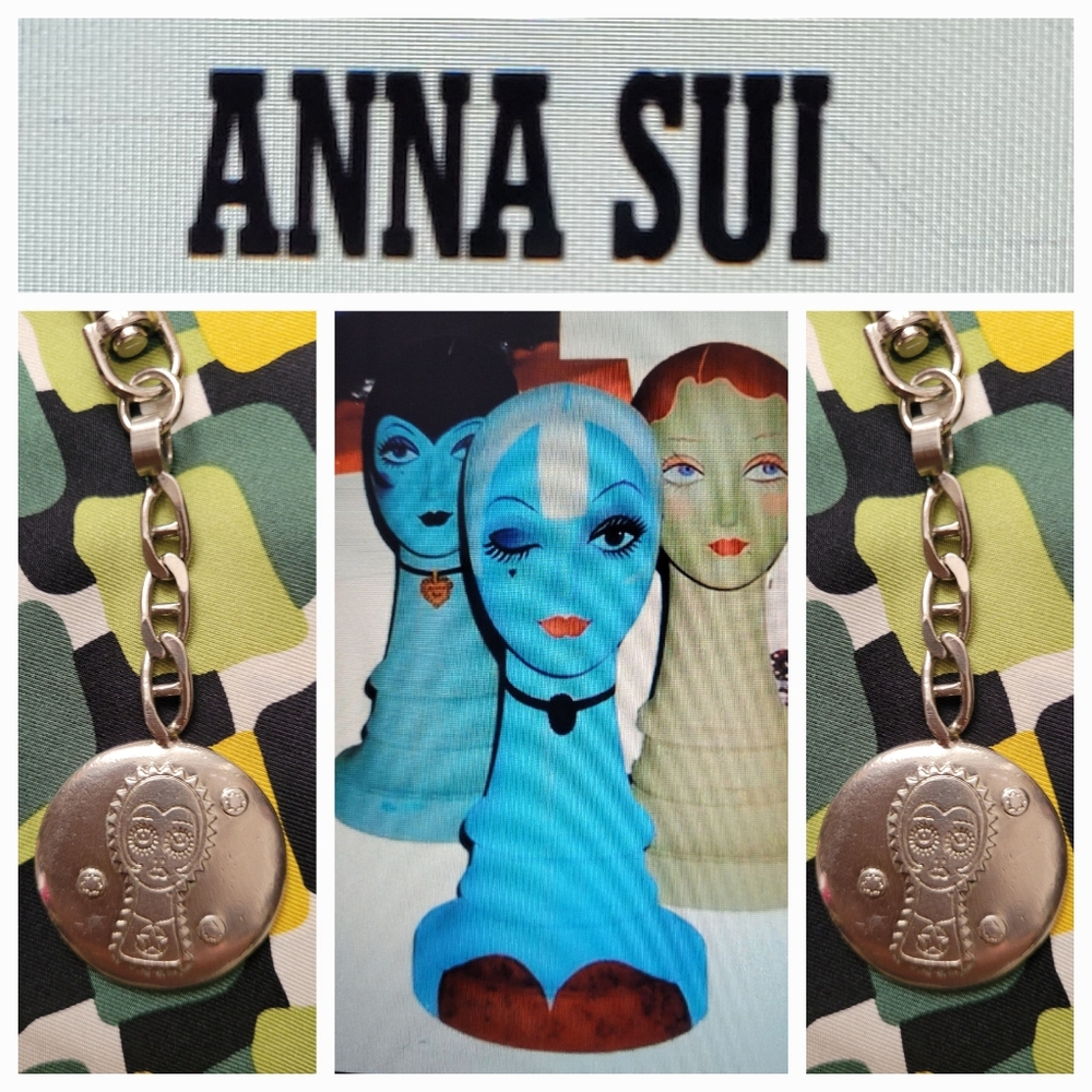 Anna Sui Keychain with Silver Charm